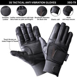 3S Tactical Anti Vibration Full Finger Shooting Leather Gloves - 3SG -T9