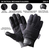 Mechanic's glove Synthetic suede leather high-density foam padded reinforcements
